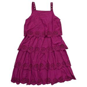 Scotch & Soda Girls Park in Bloom Layered Eyelet Dress Purple 14‎ Cottagecore